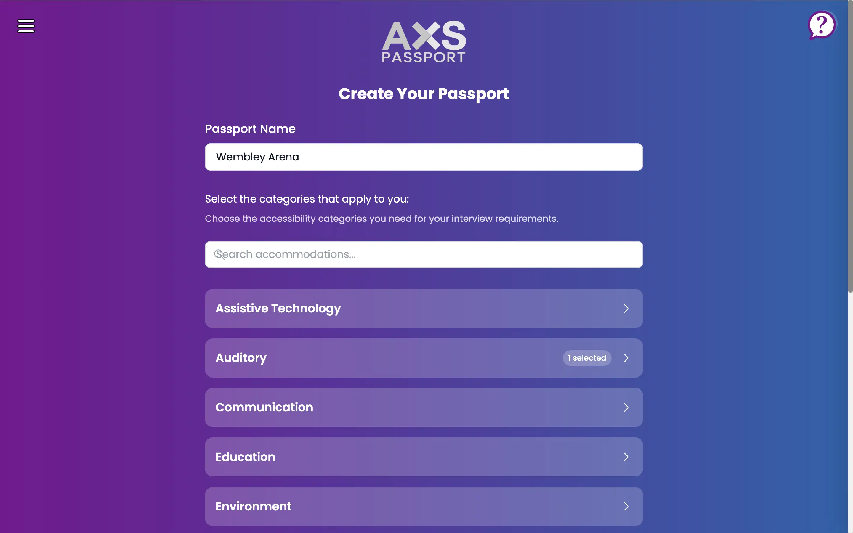 Dashboard interface showing structured adjustment categories and clear status indicators